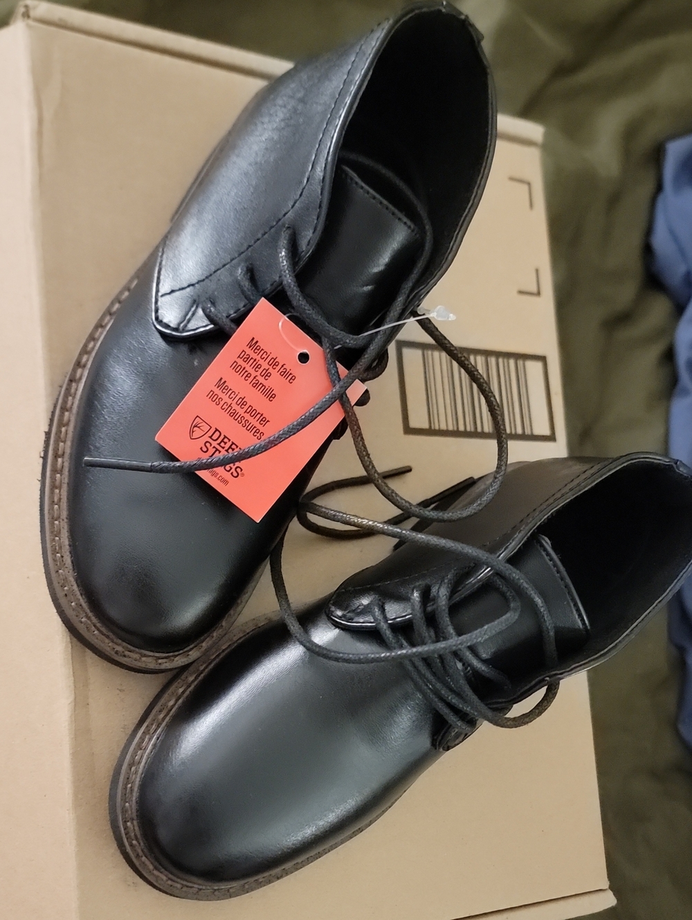 Deer Stags Black Lace-Up Dress Shoes Kids Size Size Boys 12 Medium